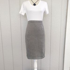 Peruvian Connection Gray Pima Cotton Midi Skirt!